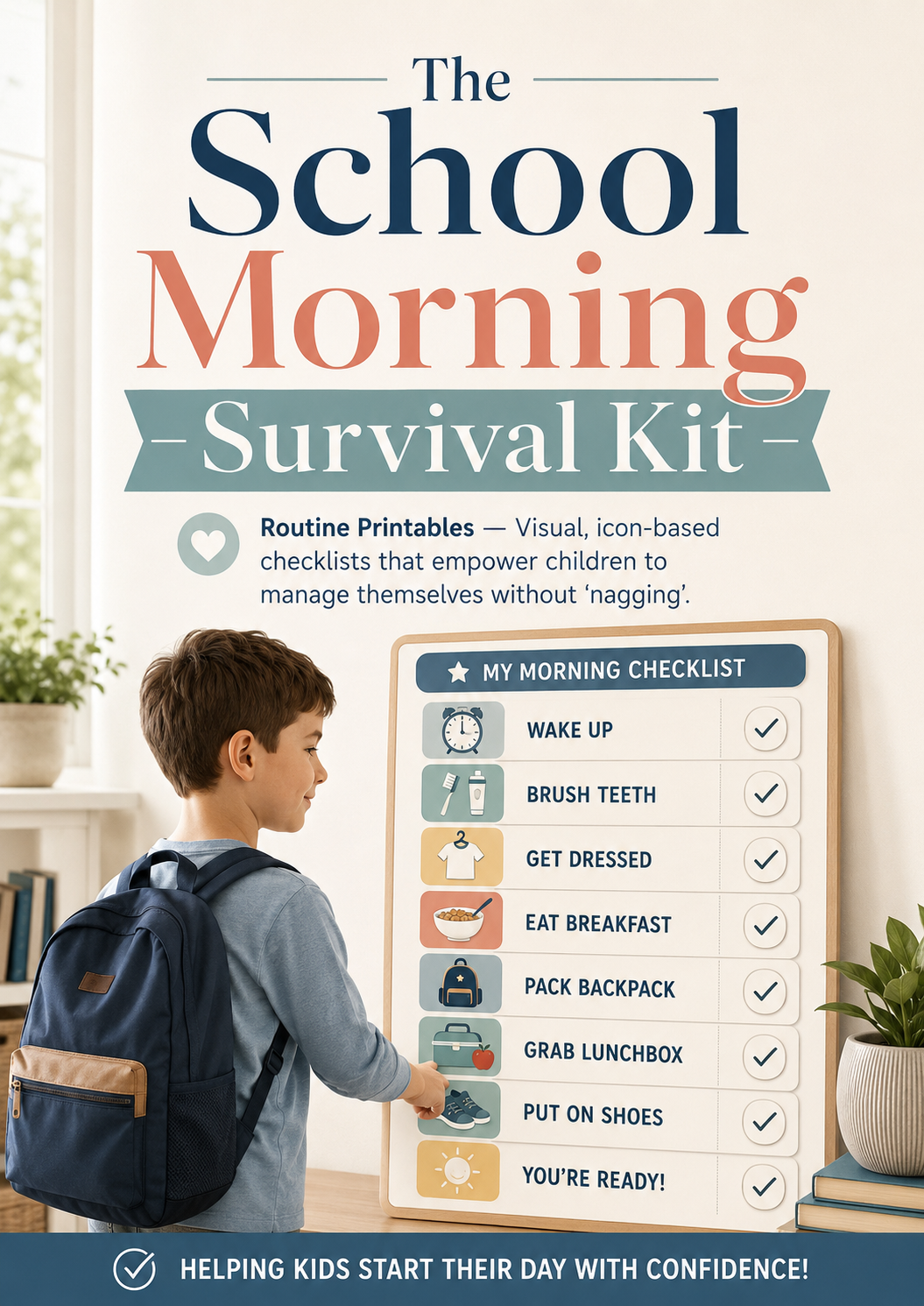 School Morning Survival Kit: Printable Routine For Kids